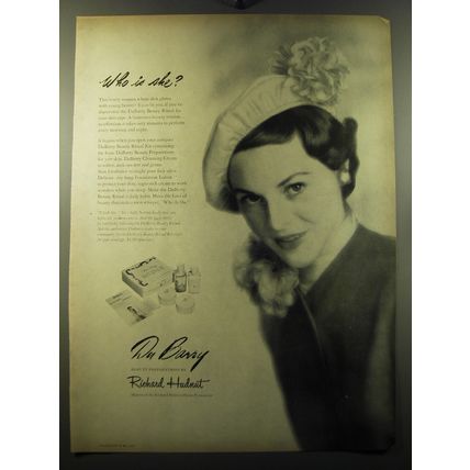 1949 Richard Hudnut Du Barry beauty ritual kit Ad - Who is she?