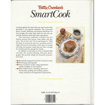 SMARTCOOK The Essential Everyday Cookbook 1st Ed. 1988 HC 90 Color Photos NEW