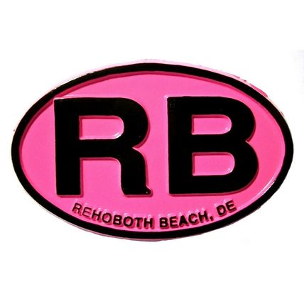 Rehoboth Beach Delaware Pink Oval Fridge Magnet