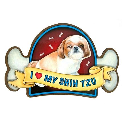 I love My Shih Tzu Artwood Fridge Magnet