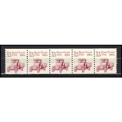 2125 5.5c Star Route Truck Very Fine MNH Dry Gum PNC 1/5 X0439