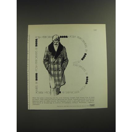 1974 Borg Oakdale Coat Ad - Posh Performers by Borg