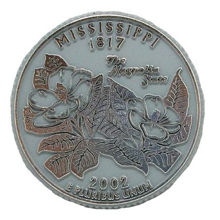 Mississippi State Quarter Fridge Magnet
