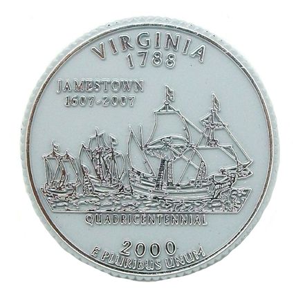 Virginia State Quarter Fridge Magnet