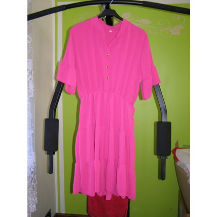 Elegant pink woman dress size 3XL, summer airy dress pink tunic. 182