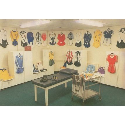 Wembley Stadium Football Dressing Room Rare Postcard