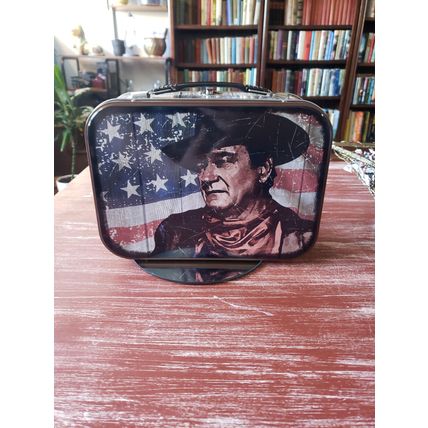 John Wayne Retro Metal Lunch Box - "The Duke" - Cowboy - Patriotic