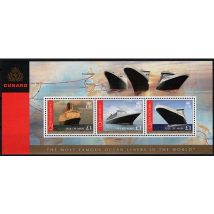 ZAYIX Isle of Man 1239 MNH Cunard Ocean Liners Ships 061223SM179M