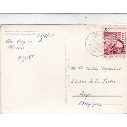 Innsbruck Austria Multiview Postcard posted 1965 VGC