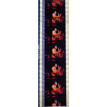 Jimi Hendrex. Pk MTP - b035i . 1 STRIP OF 5 - 35MM FILM CELLS. A very rare strip