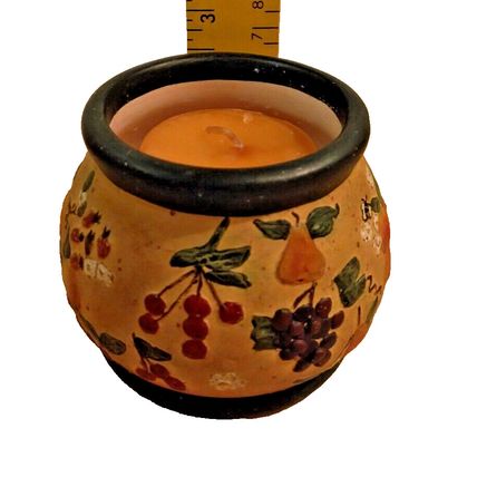 Lang Candles Porcelain Votive Holder Crock Fruitful Bounty Includes Votive NEW!