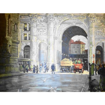 The Gate of the City [Manhattan] by William Jean Beauley [1917] Original 24"x19"