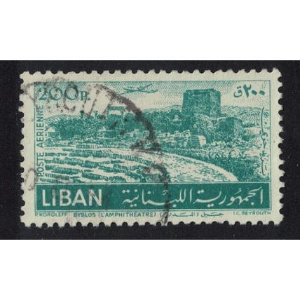Lebanon Amphitheatre Byblos 200p KEY VALUE 1952 Canc SG#462
