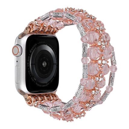 Beaded Diamond Bracelet Watch Band, For Apple Watch Series 3 38mm, For Apple Wat
