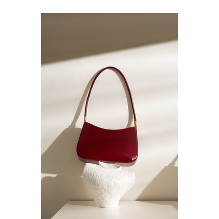 Genuine Leather Women's Tote Bag Red