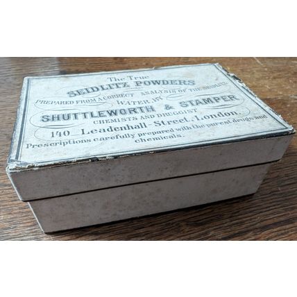 Antique 19th century MEDICINE BOX chemist druggist Leadenhall Street London drug