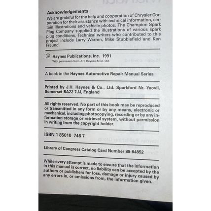 Haynes Manual Jeep Cherokee Wagoneer Comanche 1984 - 1993 Auto Repair 1553