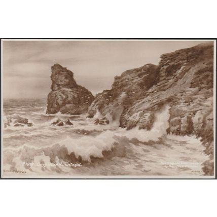 Douglas Pinder - Long Island, Tintagel, Cornwall, c.1940 - Sweetman RP Postcard