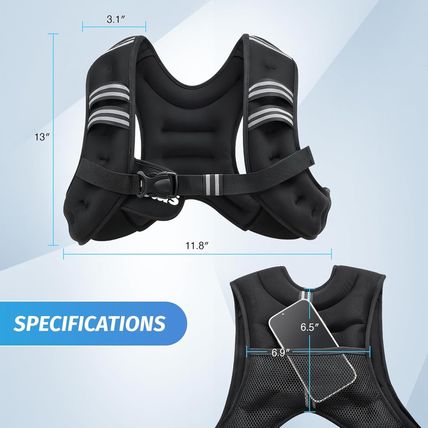 ZELUS Weighted Vest, 6Lb/8Lb/12Lb/16Lb/20Lb/25Lb/30Lb Weight Vest with Reflectiv