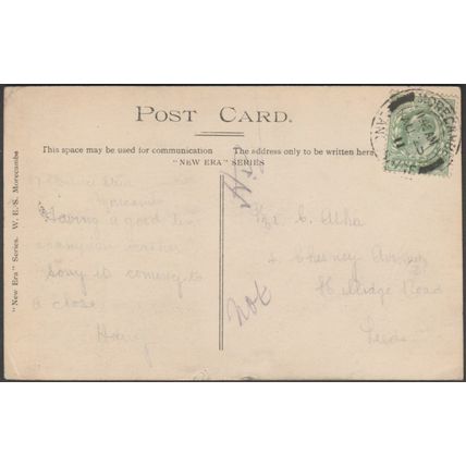 West End from Alhambra, Morecambe, Lancashire, 1911 - West End Stores RPPC