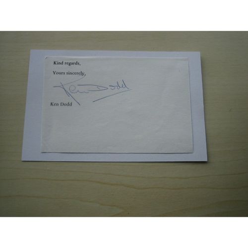 Ken Dodd (Comedian) hand signed RARE *FREE POST*