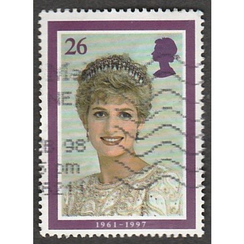 1998 Diana, Princess Of Wales Commemoration. 26p Wearing Tiara. 1991 Fine Used