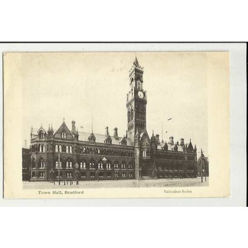 Yorkshire BRADFORD Town Hall Postcard by Valentine