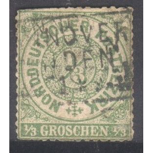 North German Confederation 1868 - SG22 - 1/3g green - used
