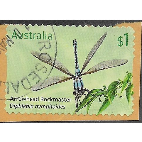 AUS 2017 $1.00 (S/A) 'DRAGONFLIES - ARROWHEAD' (ON PAPER) FINE USED (EBID64-082)
