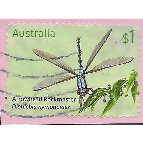 AUS 2017 $1.00 (S/A) 'DRAGONFLIES - ARROWHEAD' (ON PAPER) FINE USED (EBID64-084)