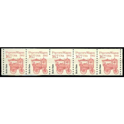 2261 16.7c Popcorn Wagon Very Fine MNH Dry Gum PNC 1/5 P0727