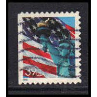 Used 3985 39c Lady Liberty and U.S. Flag Fine BPS W4872