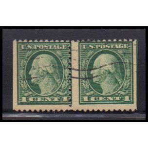 Used 498 1c George Washington Average Plus BPS Hor Pair KA7228