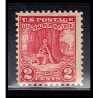 645 2c Valley Forge Just Clears MNH O1322