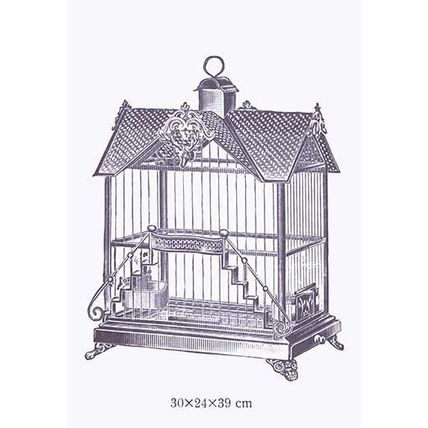 Ornate Blue Bird Cage I 20 x 30 Poster