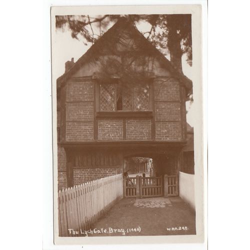The Lych Gate Bray Postcard RP Berkshire