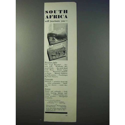 1934 South Africa Tourism Ad - Will Fascinate You