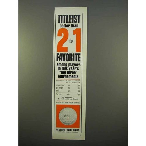 1963 Acushnet Titleist 3 Golf Ball Ad - Favorite