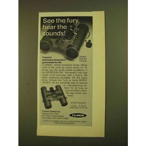 1979 Fujinon Sportcaster and Sportviewer Binoculars Ad