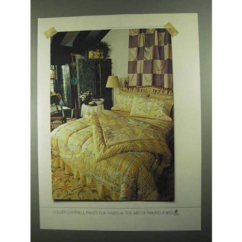 1981 Martex Taffeta Rose Linens Ad - Collier Campbell
