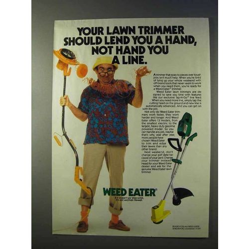 1984 Weed Eater Trimmer Ad - Lend You a Hand