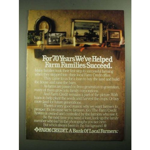1987 Farm Credit Ad - For 70 Years We've Helped Farm Families Succeed