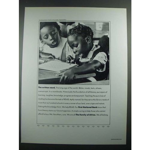 1988 First National Bank Ad - The Written Word