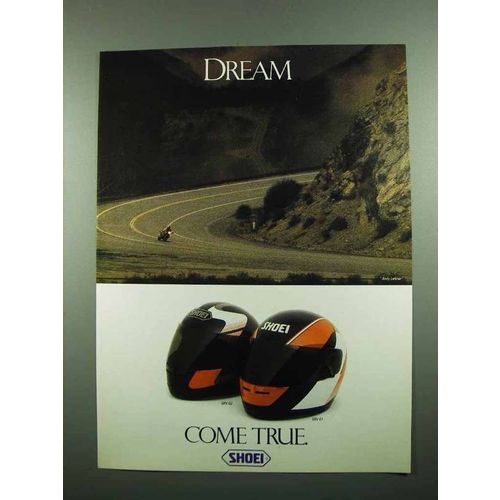 1989 Shoei GRV G2 & GRV G1 Helmet Ad - Dream Come True