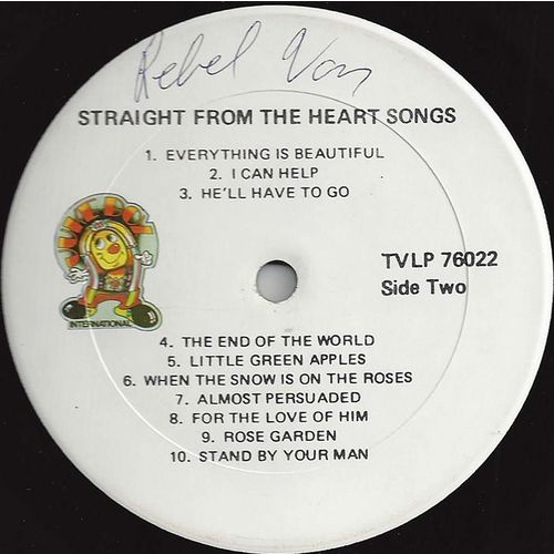 TVLP #76002 "Straight From The Heart Songs" stereo LP various artists - 20 hits!