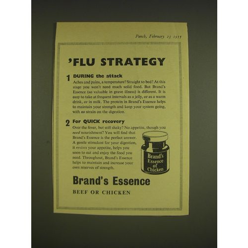 1955 Brand's Essence Ad - Flu strategy