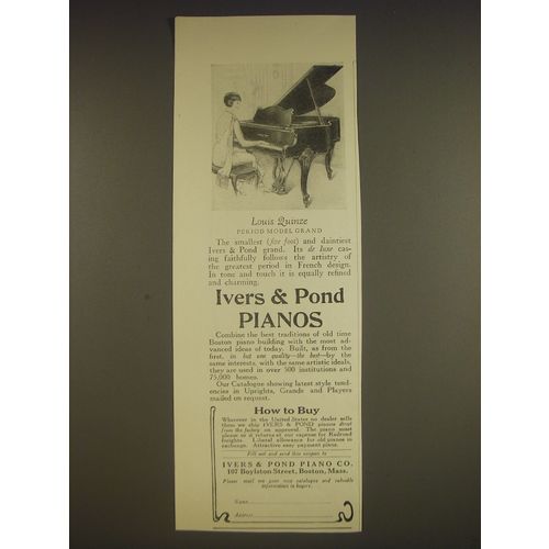1926 Ivers & Pond Louis Quinze Period Model Grand Piano Advertisement