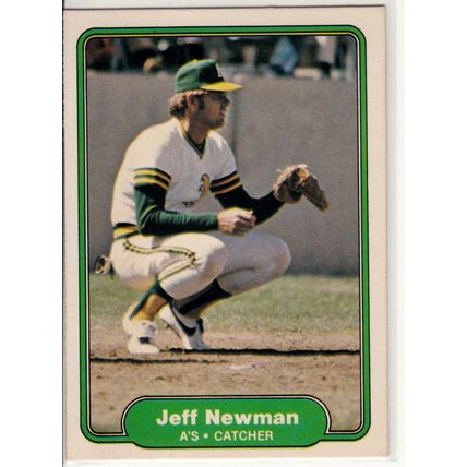 1982 Fleer baseball card 102 Jeff Newman- Athletics