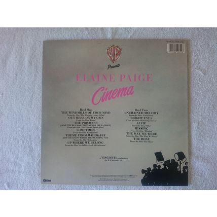 ELAINE PAIGE – CINEMA - 12" ALBUM