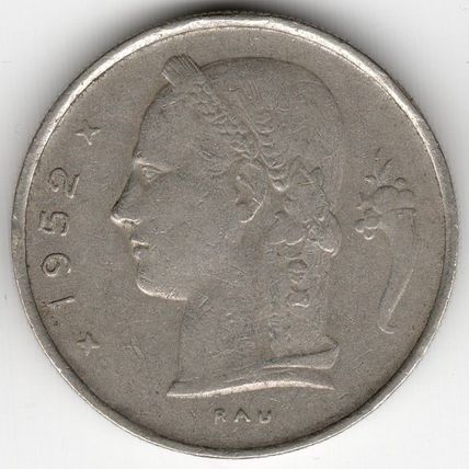 Belgium : 1 Franc 1952 Dutch Legend